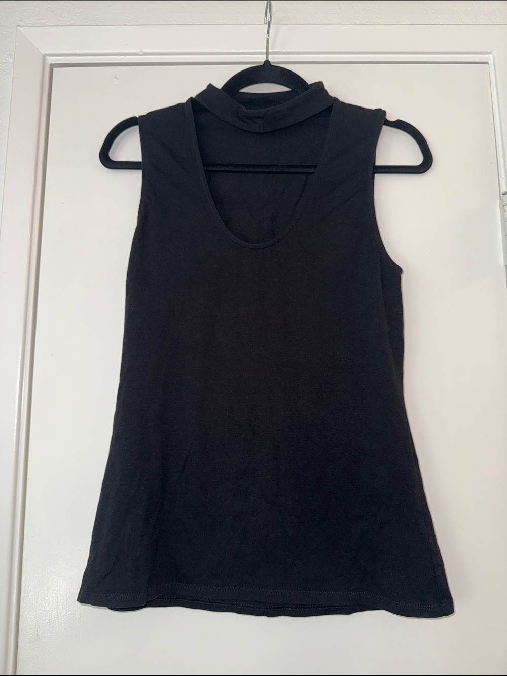 Express Black Sleeveless Mock Neck Tank